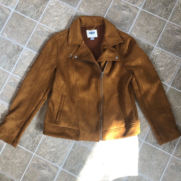 Old Navy Jackets & Blazers - NWOT brown suede bomber jacket